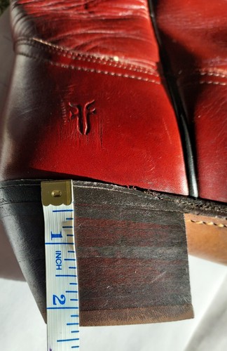 Frye 2356 Men's 9 EE Vintage 80's USA Made Cowboy Boots Reddish Brown Leather - Picture 4 of 17