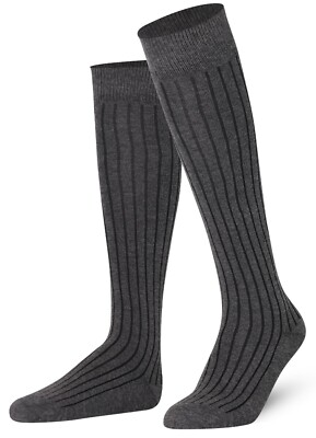 Mysocks Unisex Kniestrümpfe - gerippte nahtlose Zehenpartie gekämmte Baumwolle
