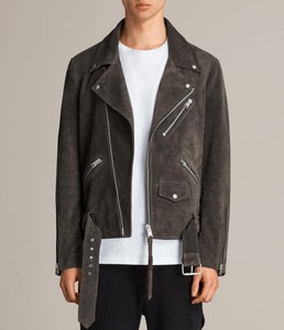 all saints grey suede jacket
