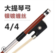 10pcs brazilwood full size student cello bow,ebony frog 4/4 7066