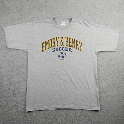 Vintage Y2k Emory & Henry College University Soccer Team T Shirt Mens Size Large
