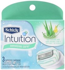 Schick Intuition Sensitive Care Moisturizing Razor Blade Refills, 3 Cartridges