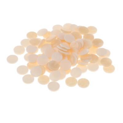 100 pack Trumpet Cornet Finger Buttons Inlays for Trumpet Accessories Beige