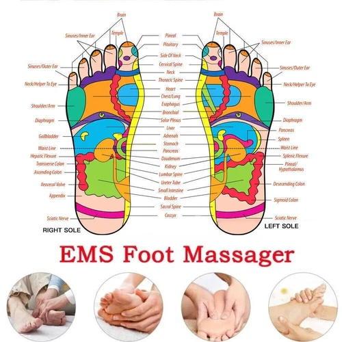Almohadilla masajeadora de pies eléctrica de circulación sanguínea EMS estimuladora muscular 19 niveles - Imagen 2 de 19