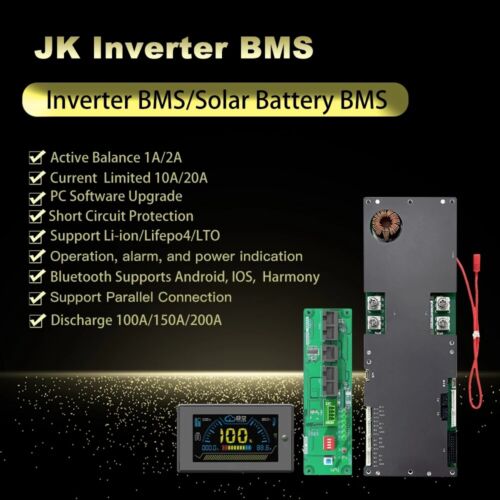 Onduleur intelligent JK BMS 8-16S 100-200A pour stockage d'énergie familial Lifepo4/Li-ion - Photo 1/35