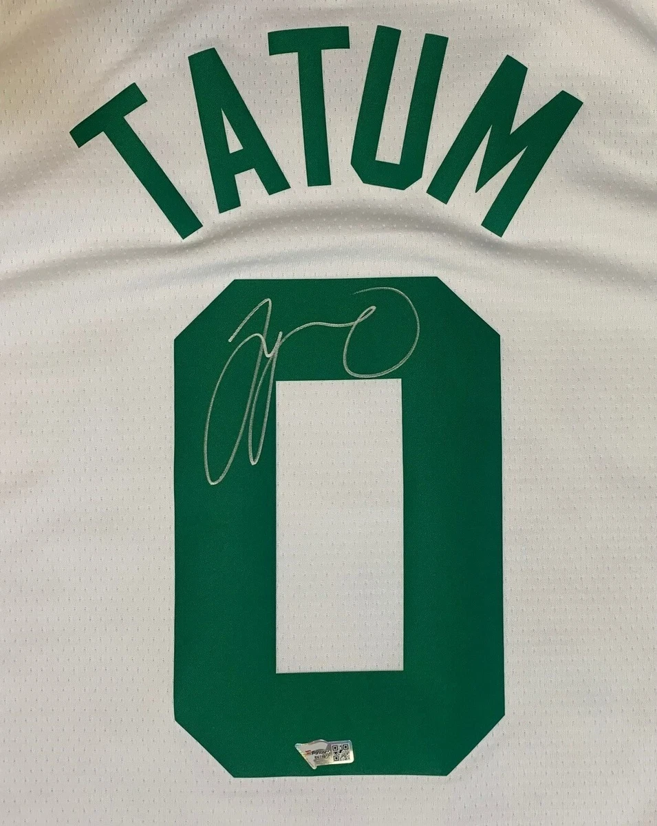 JAYSON TATUM Autographed Boston Celtics Year 0 Nike White Jersey FANATICS
