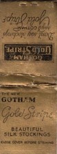 THE NEW GOTHAM-GOLD STRIPE-SILK STOCKINGS-SEMI FULL-ONE 1/2 INCHES WIDTH-1940'S