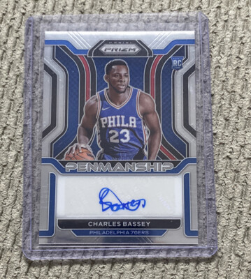 2021-22 Panini Prizm Charles Bassey Rookie Penmanship Auto #RP-CBS    