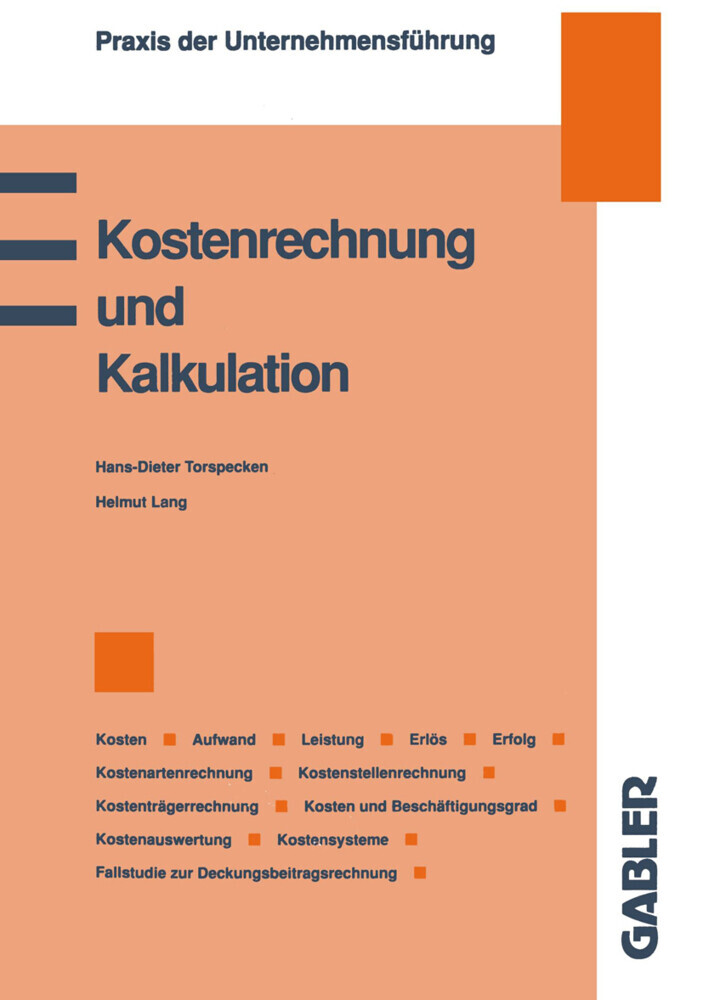 Thumbnail - Kostenrechnung Und Kalkulation | Helmut H. Lang, Hans-dieter