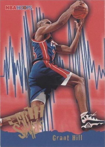 Grant Hill 1995-96 NBA Hoops Dunk! #D3 Detroit Pistons Basketball