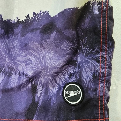 Speedo Boy's Shorts for Swim and Play - Red Gray & Purple w Palm Trees sz XL - Picture 7 of 7