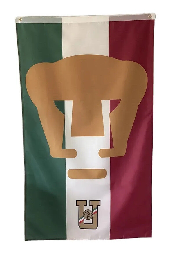 Pumas Unam Mexico Futbol Soccer New Flag Jersey Style 3x5’ Bandera Retro Liga Mx