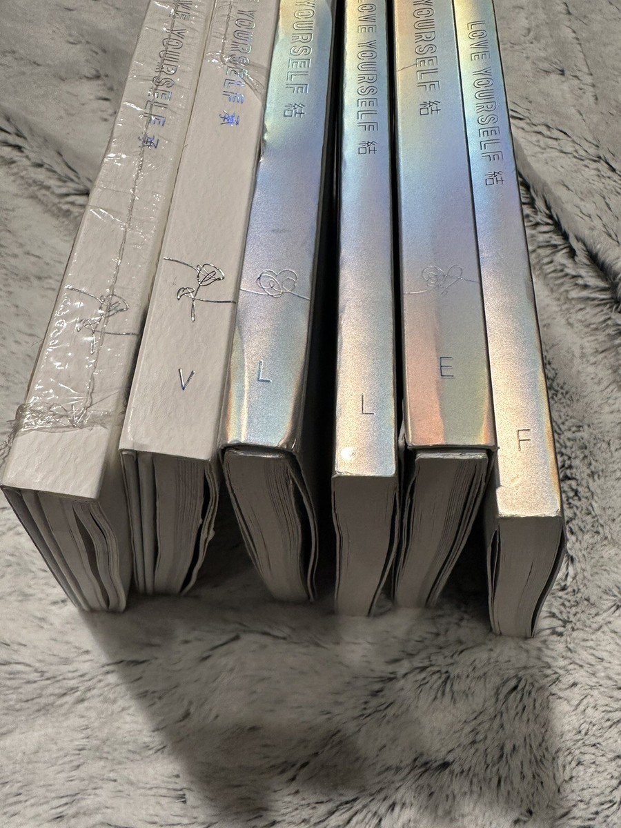 BTS Love Yourself LOT (6) 2 White And 4 Silver-Please Read
