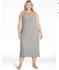 Joyspun Women's Med. Heather Gray  Midi Chemise W/Pockets Size 3X NWT — photo 4