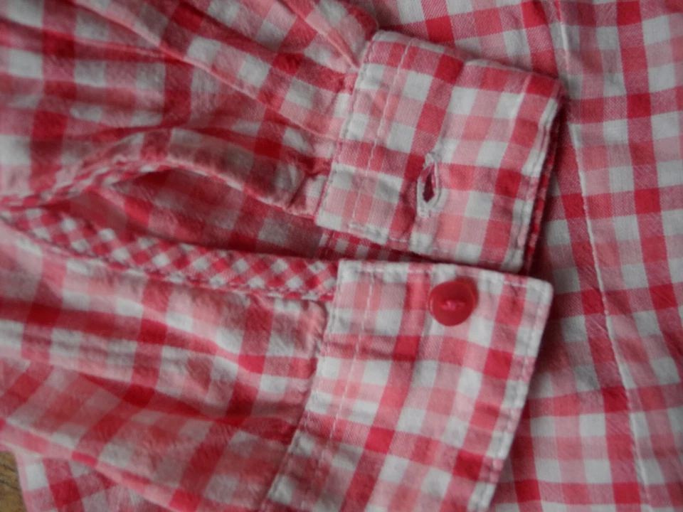 Chemisier CAMAIEU vichy rose blanc t 40 manches transformables - Photo 3/4