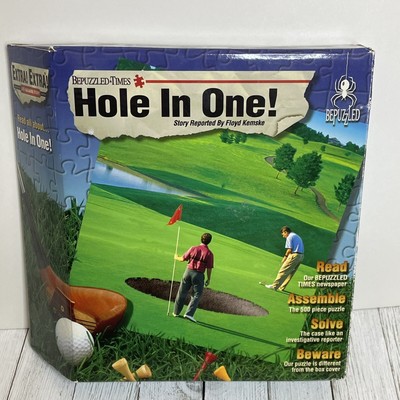 NEW VINTAGE  NOS Bepuzzled Game Hole In One Golf Mystery Jigsaw 500 Piece Puzzle