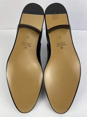 Gucci 719742 Men's Black Leather GG Ankle Boots New Waxed Calf