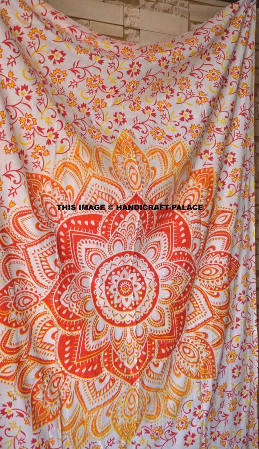 Indian Mandala Tapestry Wall Hanging Bohemian Bedspread Dorm Decor ...