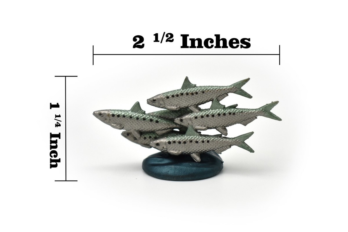 Toy Herring, Sardines, School of Fish Realistic Rubber Fish Hand