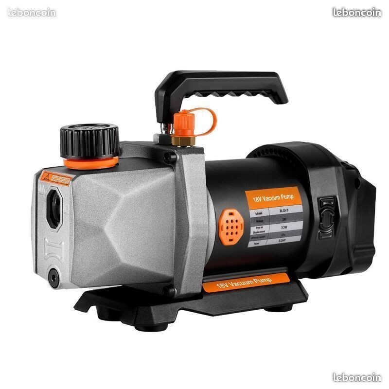 Pompe à vide 7CFM pour batterie Makita 18V avec moteur 1/4 HP à évacuation rapide de l'humidité