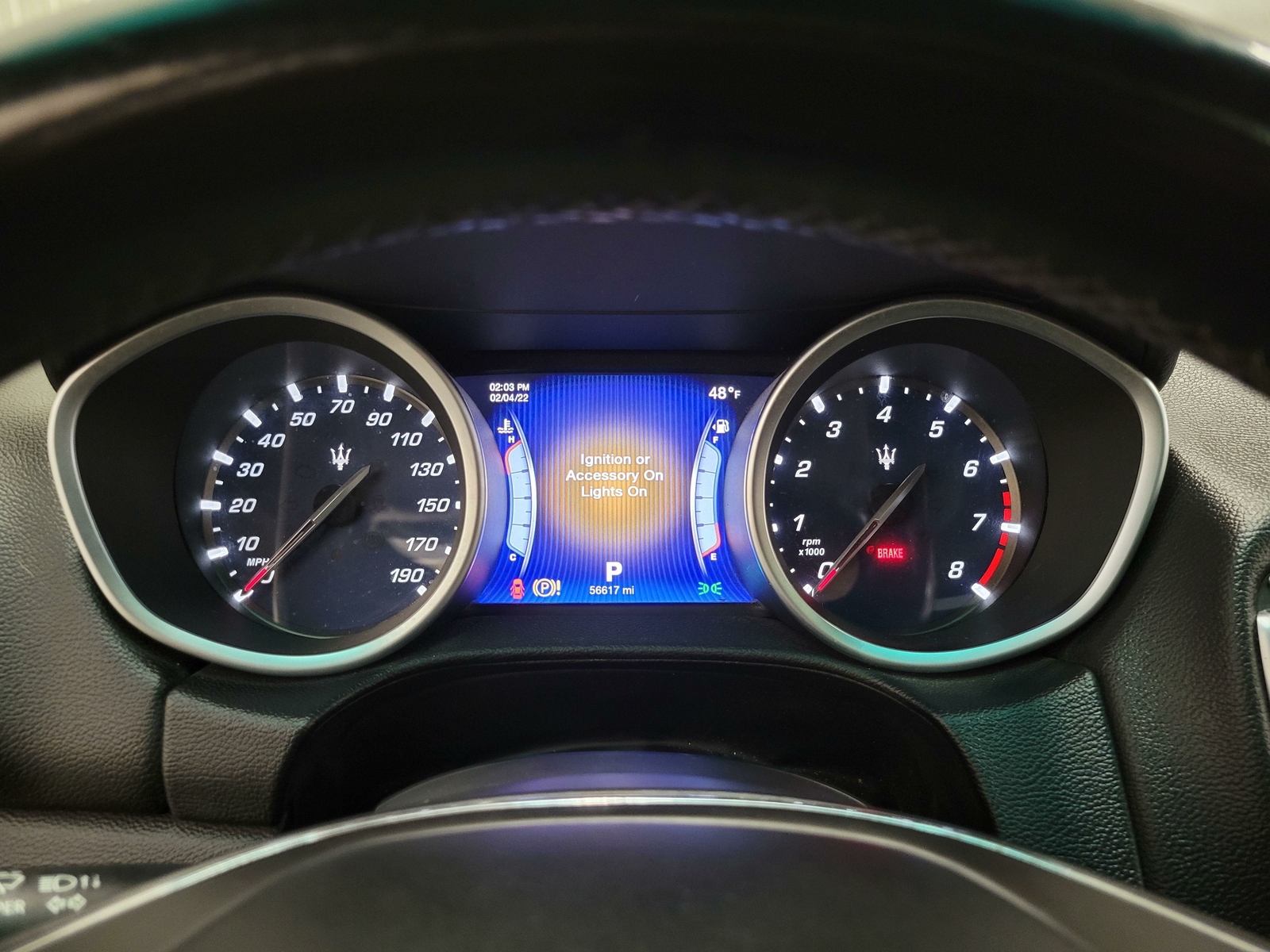 14 MASERATI GHIBLI SPEEDOMETER INSTRUMENT GAUGE CLUSTER 56617 MILES 503015410303