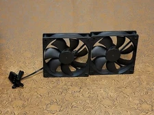 2x Rosewill 120mm x 25mm Black Case Fan 12V 3-Pin & Molex DF1202512SELN  ✰