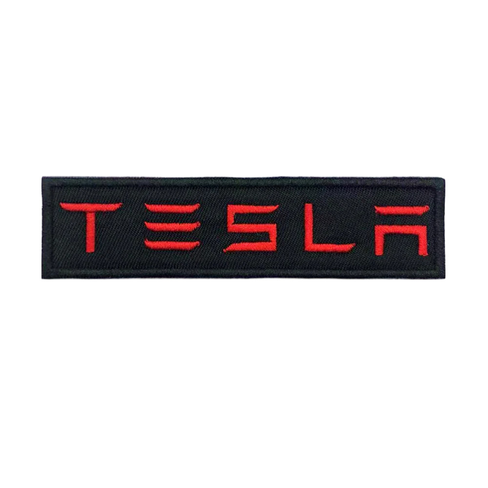 Tesla Elon Musk Auto F1 Patch, Iron On/Sew On