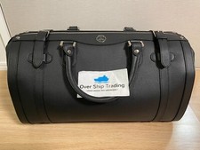 Mercedes Benz x Gold Pfeil All Leather Traveling Club Overnight Bag Black