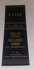 Vintage Matchbook Cover Matchcover Bellevue Diner Montgomeryville PA
