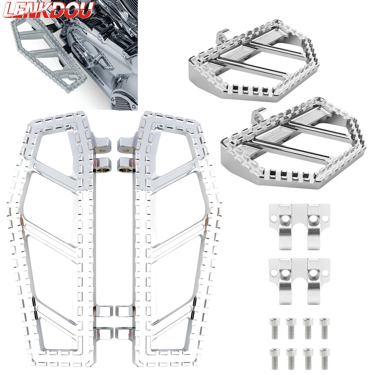 スパイク3ピン Riot Floorboards Mini Board Pedal Pegs For Harley Street