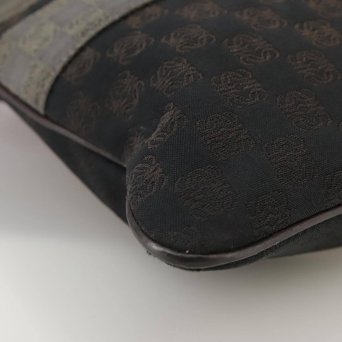 LOEWE Anagram Shoulder Bag Canvas Black Auth 106216 | eBay LOEWE Anagram Shoulder Bag Canvas Black Auth 106216 | eBay