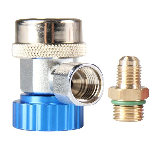 R134a Quick Coupler Adapter Car AC System Evacuation Recharge & More 1/4" Flares - Picture 11 of 14