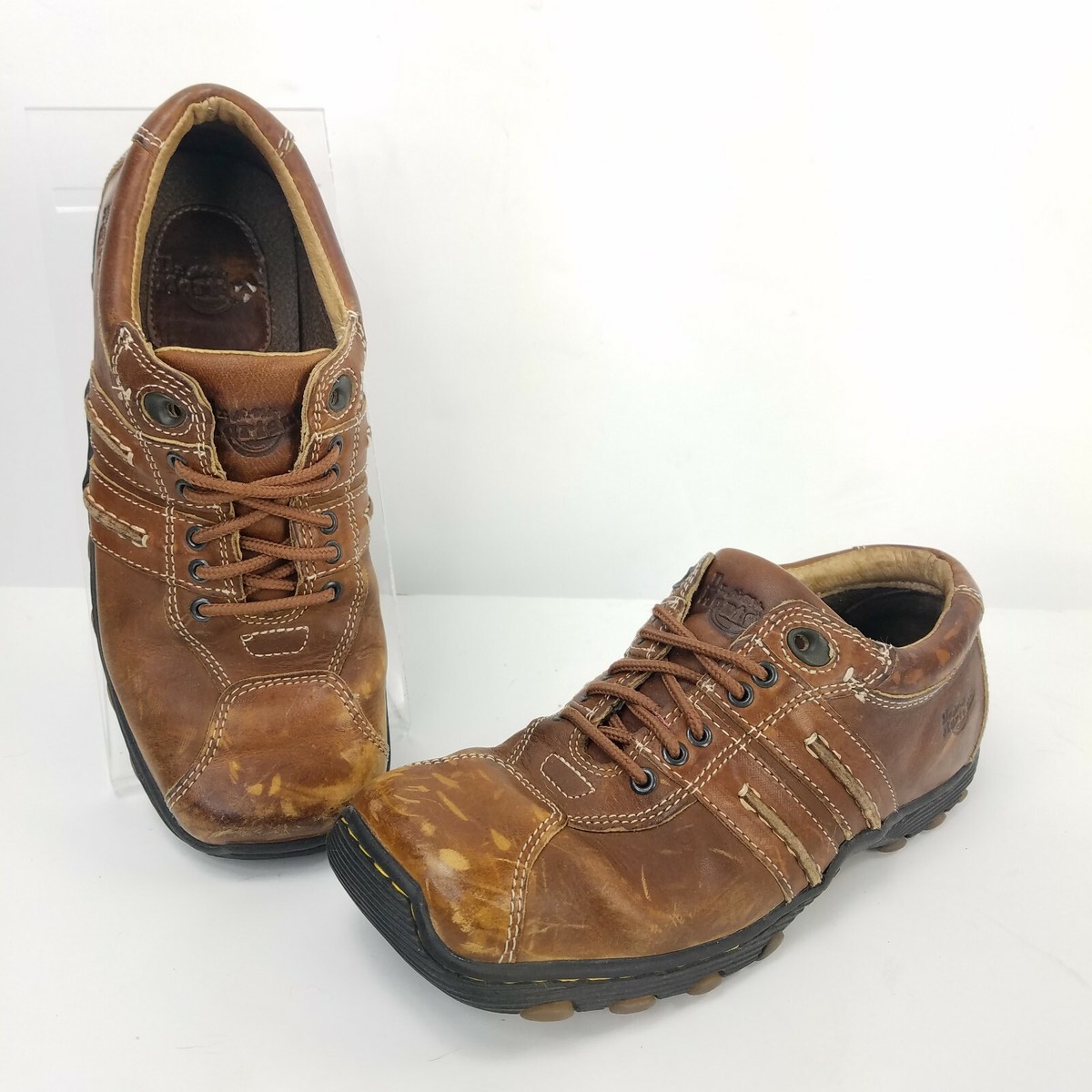 DR. MARTENS 8A99 Brown Leather Lace Up Air Cushion Shoes  display picture 1
