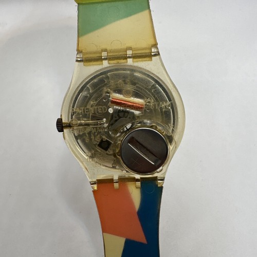 Swatch Beachvolley Uhr Klares Gehäuse Regenbogen Skelett Zifferblatt Gk153 Rund - Bild 9 von 10