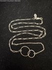 Minimalist 22" Sterling Silver Interlocking Circle Pendant Necklace — photo 3