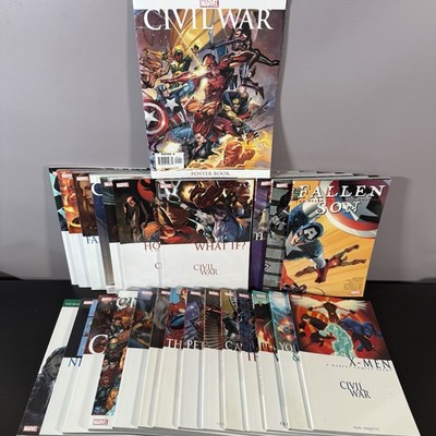 MARVEL CIVIL WAR HUGE TPB LOT COMPLETE SET OF 27 BOOKS & BONUS