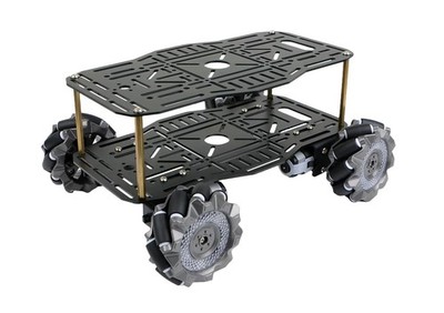 XiaoR GEEK Mecanum Wheel Robot Chassis Kit, Aluminum Alloy Double-Layer Smart...