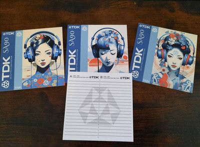 3 x 10 Exklusive Sammlung von TDK SA 90 J-Cards im Ito Shinzo Japan Design