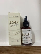 Bask & Lather Scalp Stimulator Hair Growth Oil Mint Rosemary 2 oz 