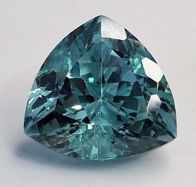 Greenish-Blue Tourmaline Trillion Cut 12-14 Ct Loose Certified Gemstone SP040