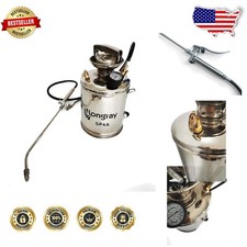 Pro Stainless Steel Chemical Sprayer - 1 Gal, Viton, Pressure Gauge