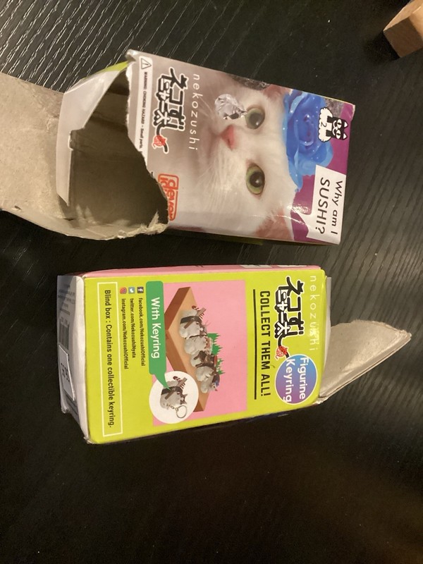 Why Am I Sushi  - Two Keyrings Sealed Bags In Damaged Boxes