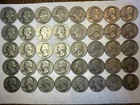 1 Full Roll of 40 Washington 90% Silver Quarters Mixed Mints Circulated 1940’s