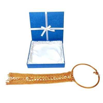 Multi-Chain Gold Dangle Fringe Statement Choker Necklace Formal Evening - Unique