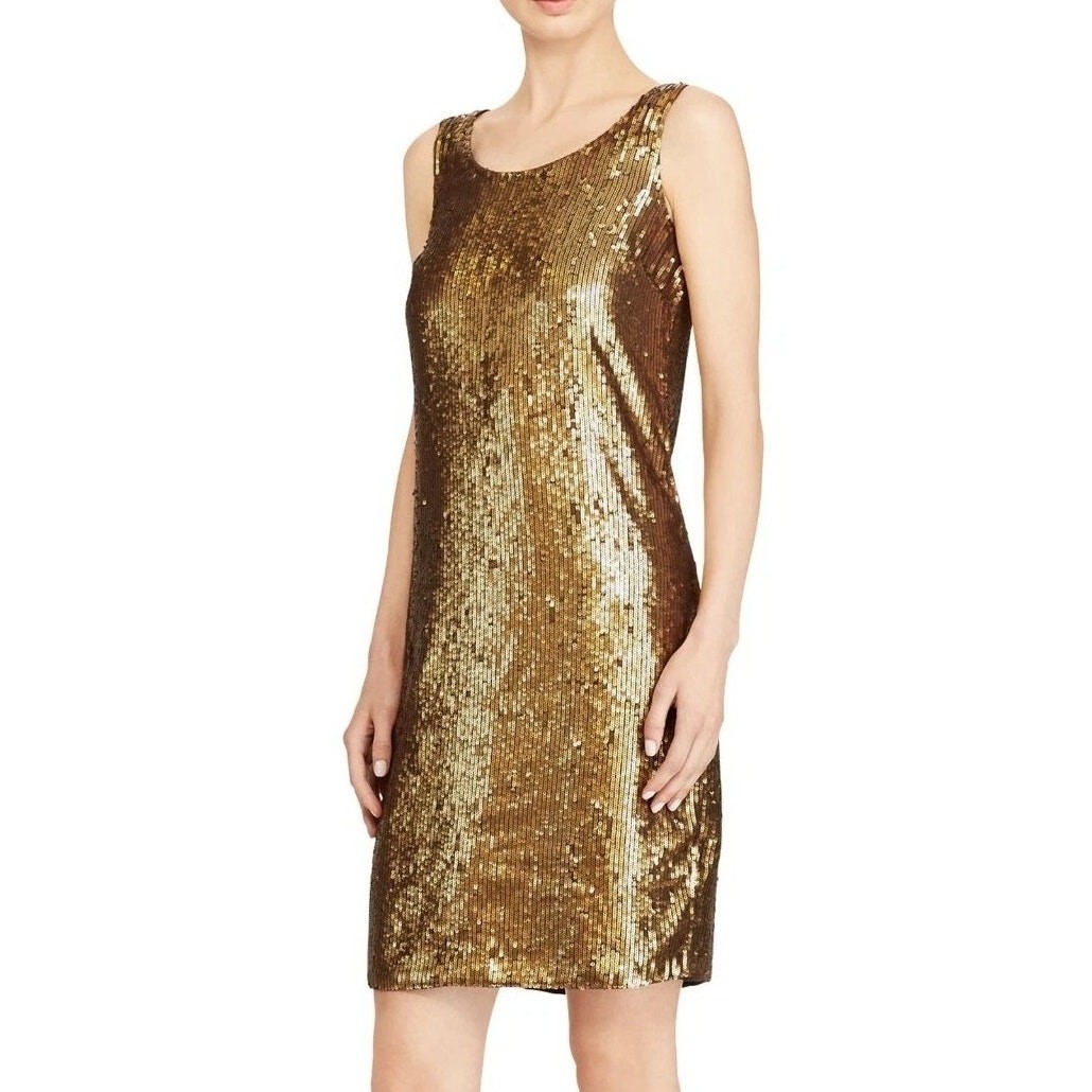 NWT Lauren Ralph Lauren Sequin Shift Dress Size 4 Gold Designer Glam Retail $295 | eBay NWT Lauren Ralph Lauren Sequin Shift Dress Size 4 Gold Designer Glam Retail $295 | eBay