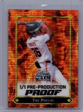 Tre Phelps 2025 Leaf Metal Baseball 1/1 Pre Production Proof