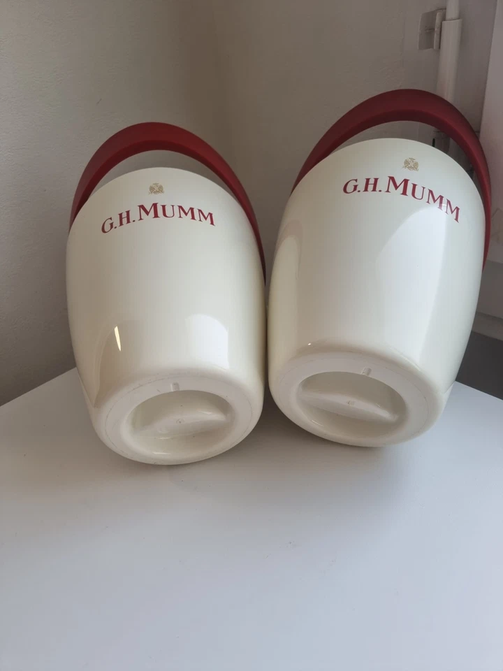 deux seaux à champagne publicitaires G.H MUMM designer Patrick Jouin brasserie - Photo 4/4