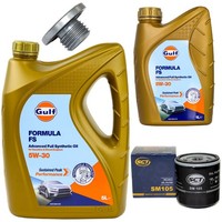 MotoröL Filter Set Gulf Formula FS 5W-30 6 Liter + Schraube FüR Opel Astra G 1.7