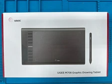 UGEE M708 10" x 6" Graphics Drawing Tablet, 8192 Pressure Sensitivity, Black