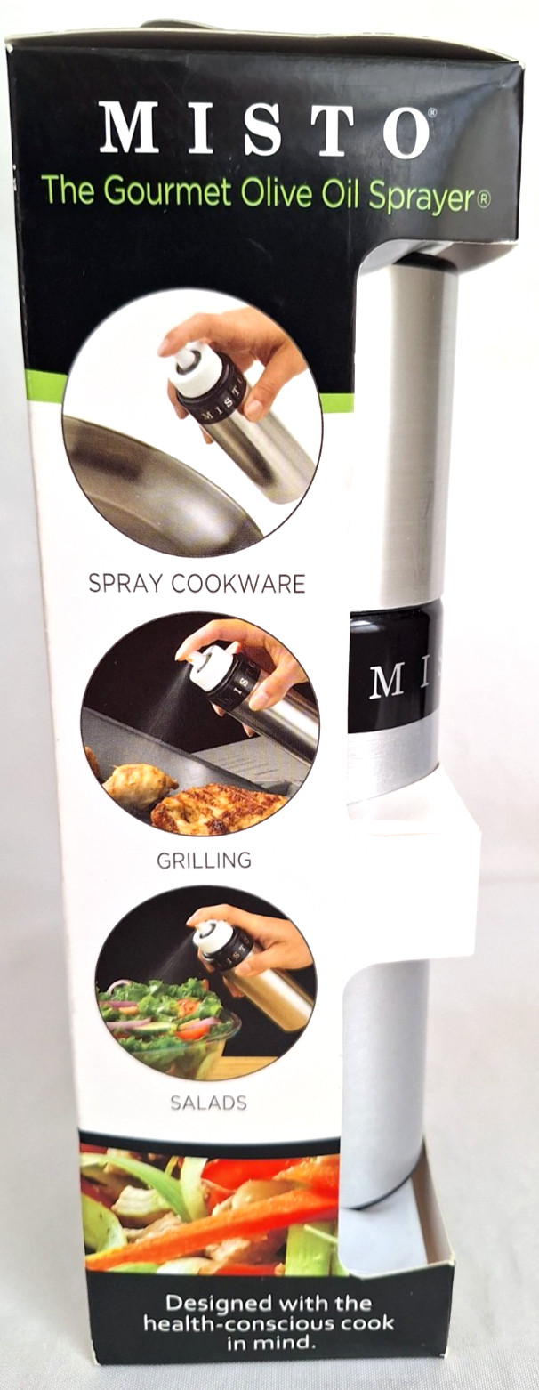 Pulverizador de aceite de oliva MISTO The Gourmet no aerosol recargable cocina cocina NUEVO